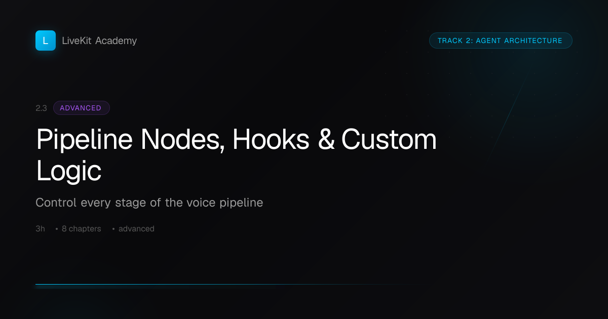 Pipeline Nodes, Hooks & Custom Logic — Control every stage of the voice ...